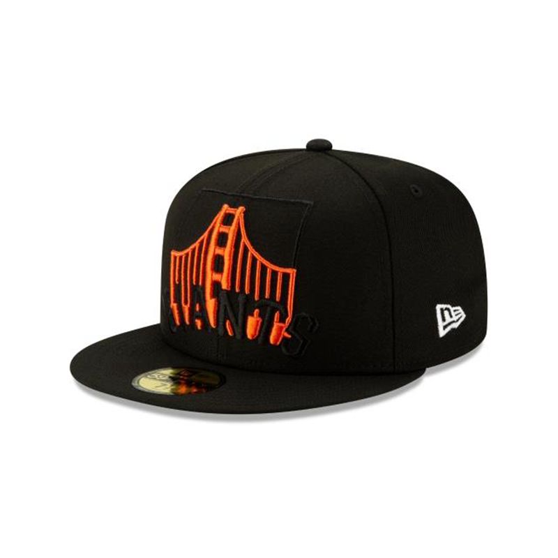 MLB San Francisco Giants Logo Elements 59Fifty Fitted (EFB4155) - Black New Era Caps